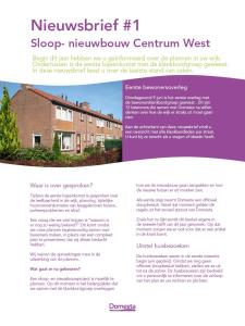 Nieuwsbrief #1 Centrum West V1